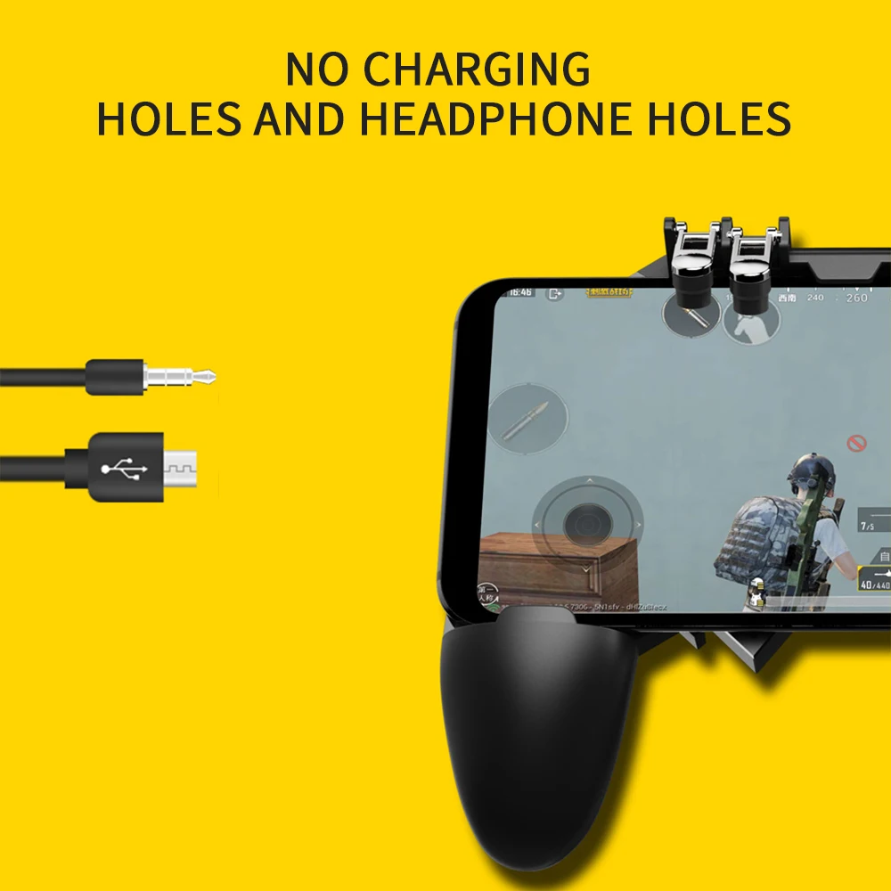 Мобильный контроллер PUBG, кнопка поворота, геймпад для PUBG IOS Android, шесть 6 пальцев, операционный геймпад, периферийный контроллер PUBG