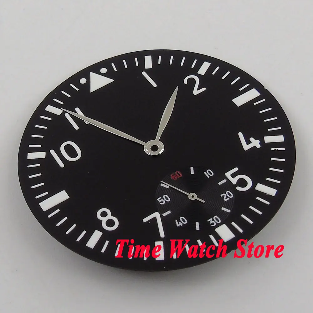 Циферблат стерлингового серебра 38 9 мм циферблат для наручных часов 6498 ручной