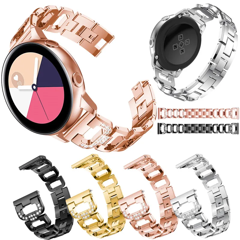 Ремешок из нержавеющей стали для часов Samsung Galaxy 20 мм 42 Active Gear S2 сменный Браслет со