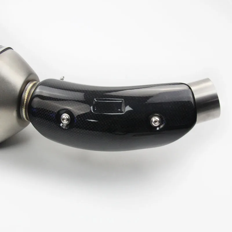 Motorcycle Exhaust Muffler Link Pipe Carbon Fiber Stainless Steel Heat Shield Cover Guard With AK Sticker | Автомобили и