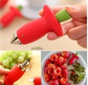 Best Selling Strawberry Leaves Huller Remover Detachers Excavator Removal Fruit Creative Stuff Kitchen Accessories