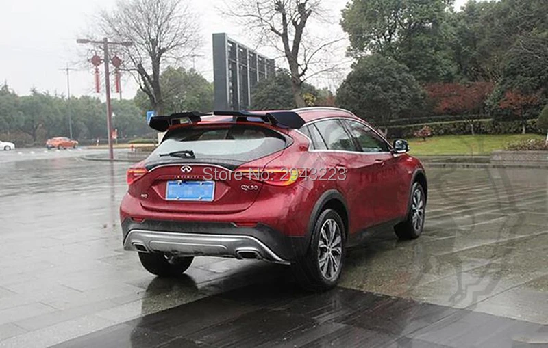 Для Infiniti QX30 Q30 Q30S ABS пластик Материал Неокрашенный праймер цвет задний спойлер крыло крышка багажника протектор автомобиля Стайлинг