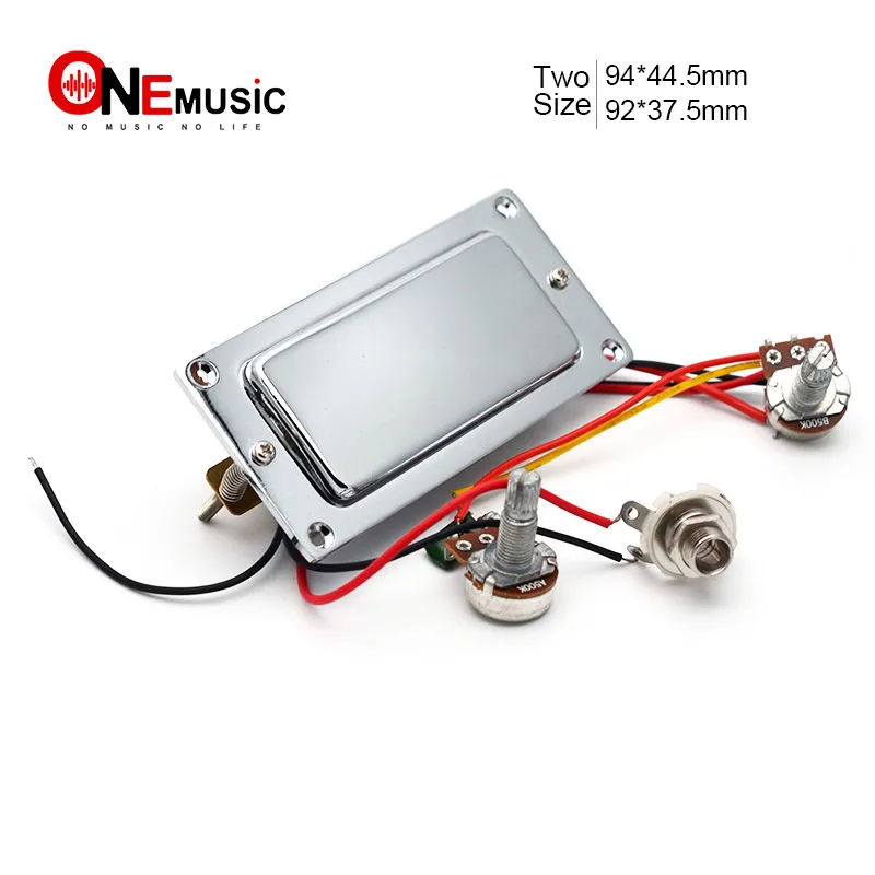 

6 Set Chrome Mini Electric Guitar Humbucker Pre-Wired Guitar Pickup with Volume and Tone