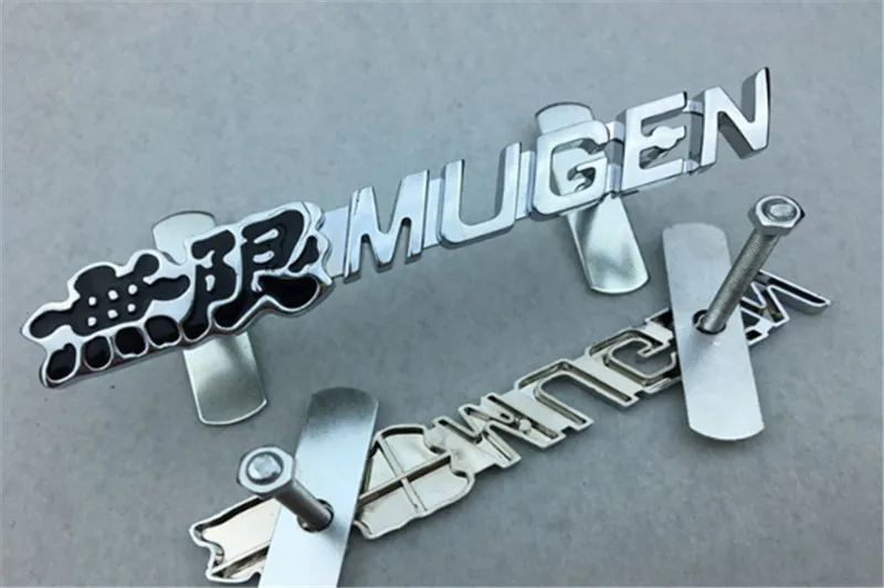 Автомобиль-Стайлинг цинковый сплав MUGEN логотип автомобиля Передняя решетка