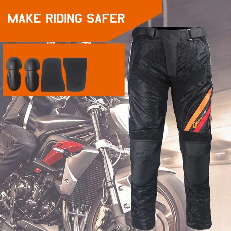 Брюки мужские сетчатые для езды на мотоцикле дышащие с защитой ЭВА летние |