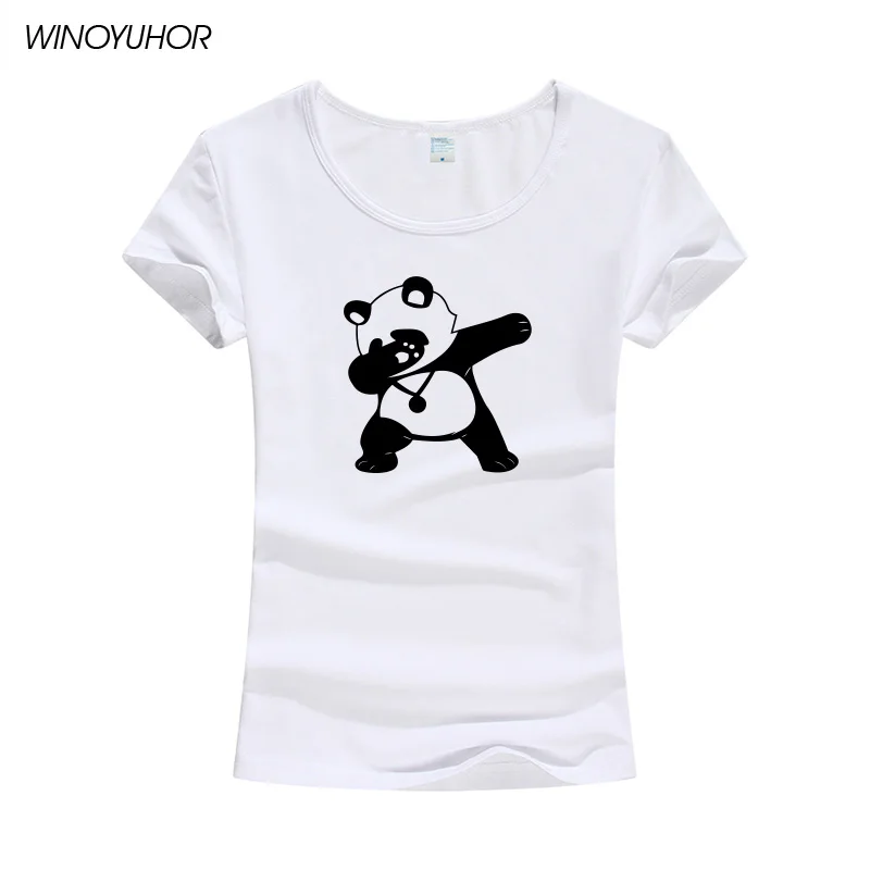 

Dabbing Panda T Shirt Women Fashion Short Sleeve O-Neck Tops Funny Cartoon Printed Tee Shirts For Ladies Girl Harajuku Tshirt