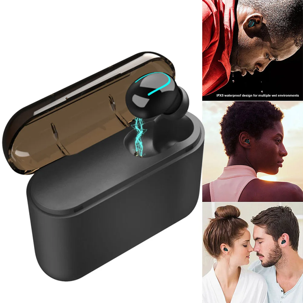 Bluetooth 5 0 беспроводные наушники для телефона мини с портативным зарядным чехлом HSJ