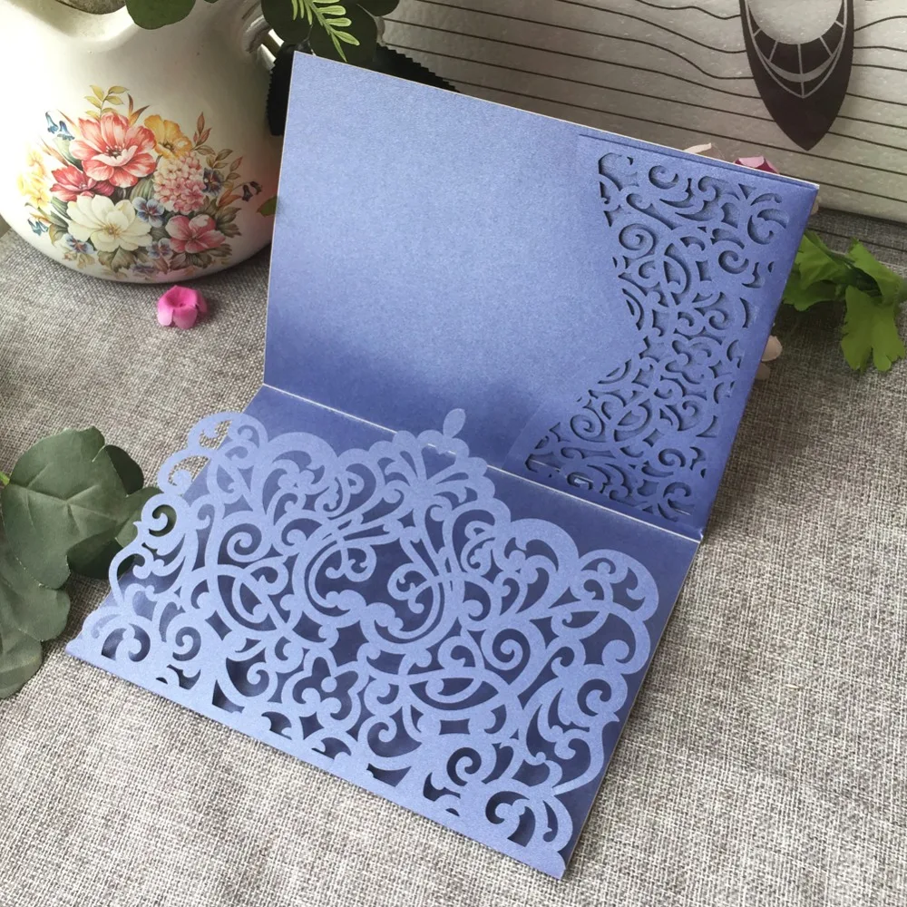 

35Pcs/Lot Chinese Red Hollow Royal Crown Pearl paper Wedding Invitation Valentine Day Birthday Party Blessing Greeting Card