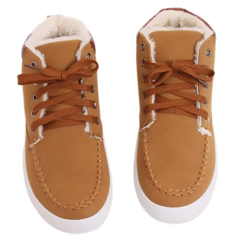 Прочные Модные мужские зимние ботинки Красивая Повседневная Теплая обувь из