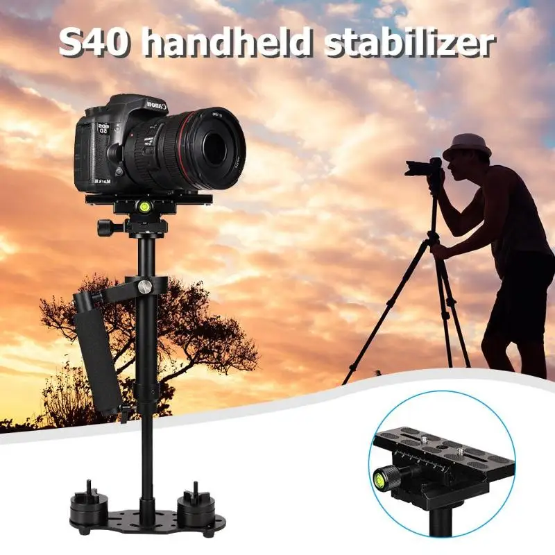 S40 ручной алюминиевый сплав видео стабилизатор крепление для телефона Canon Nikon DSLR DV AEE DSLR видеокамера для Steadicam