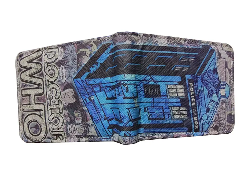 Кожаный кошелек с комиксами надписью The Doctor Who Женский отделением для карт и