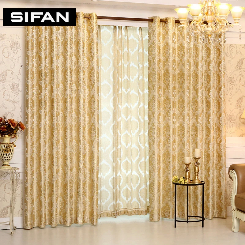 European Royal Luxury Jacquard Curtains for the Bedroom Window Living Room Romantic Blinds Drapes | Дом и сад