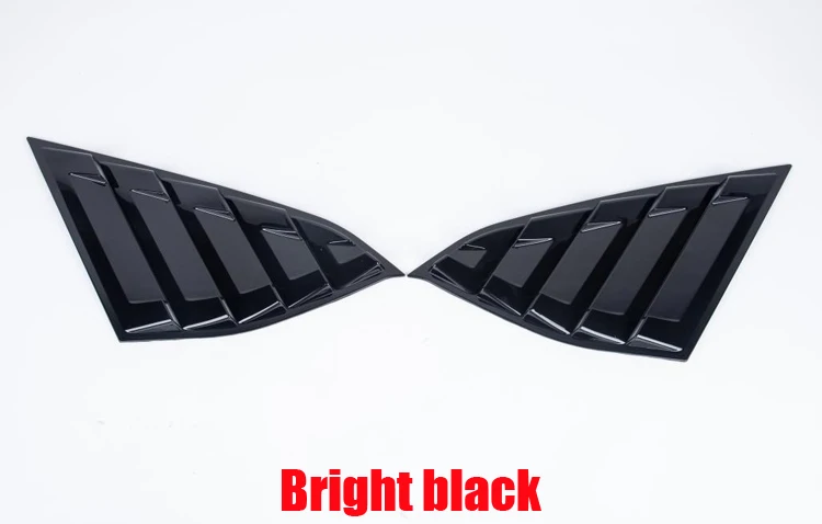 Bright black Для Honda Accord 10th углеродное волокно ABS задняя оконная ручка треугольник крышка чаши аксессуары для стайлинга автомобиля 2шт C1086 - Цвет: Bright black