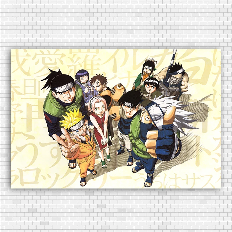 Аниме постер Naruto, манга, настенные картины, персонажи, Сакура Харуно производства компании "Kakashi" Хатаке героя аниме «Наруто Узумаки ткань с батиком в африканском стиле