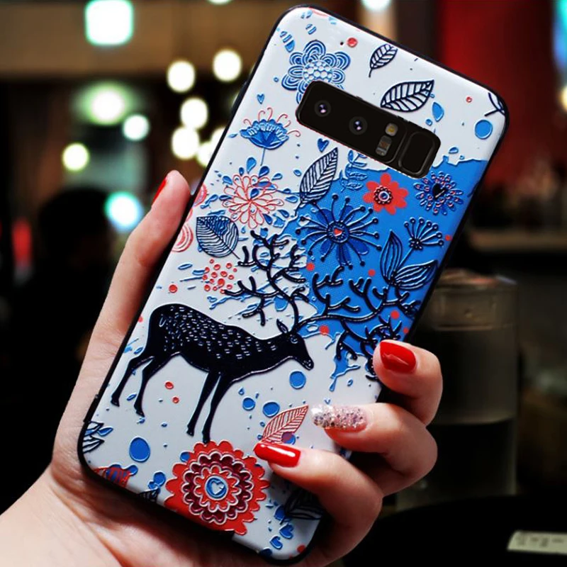 YonLinTan 3D coque крышка чехол для samsung galaxy Note 8 Note8 мультфильм на силиконовые Роскошные 360