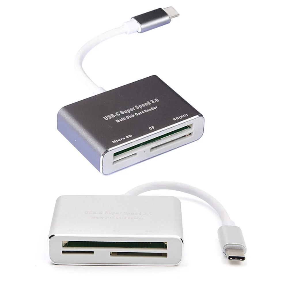 New USB-C to CF Card Reader 3 in 1 Type-C SD/TF Micro SD/CF for Macbook Accessories | Электроника