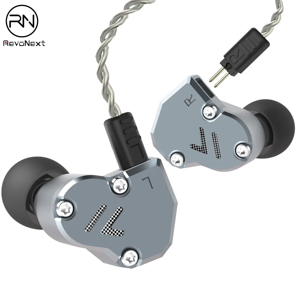 Наушники вкладыши Revonext QT2S 2DD + 1BA гибридная технология Hi Fi монитор спортивные