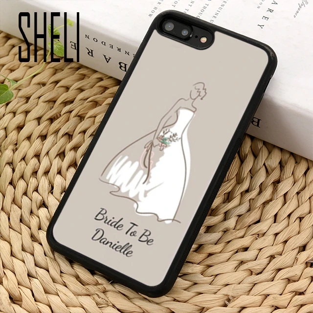 SHELI 2019 индивидуальный Свадебный чехол для невесты iPhone 5 6s 7 8 plus 11 pro X XR XS max Samsung S7 edge
