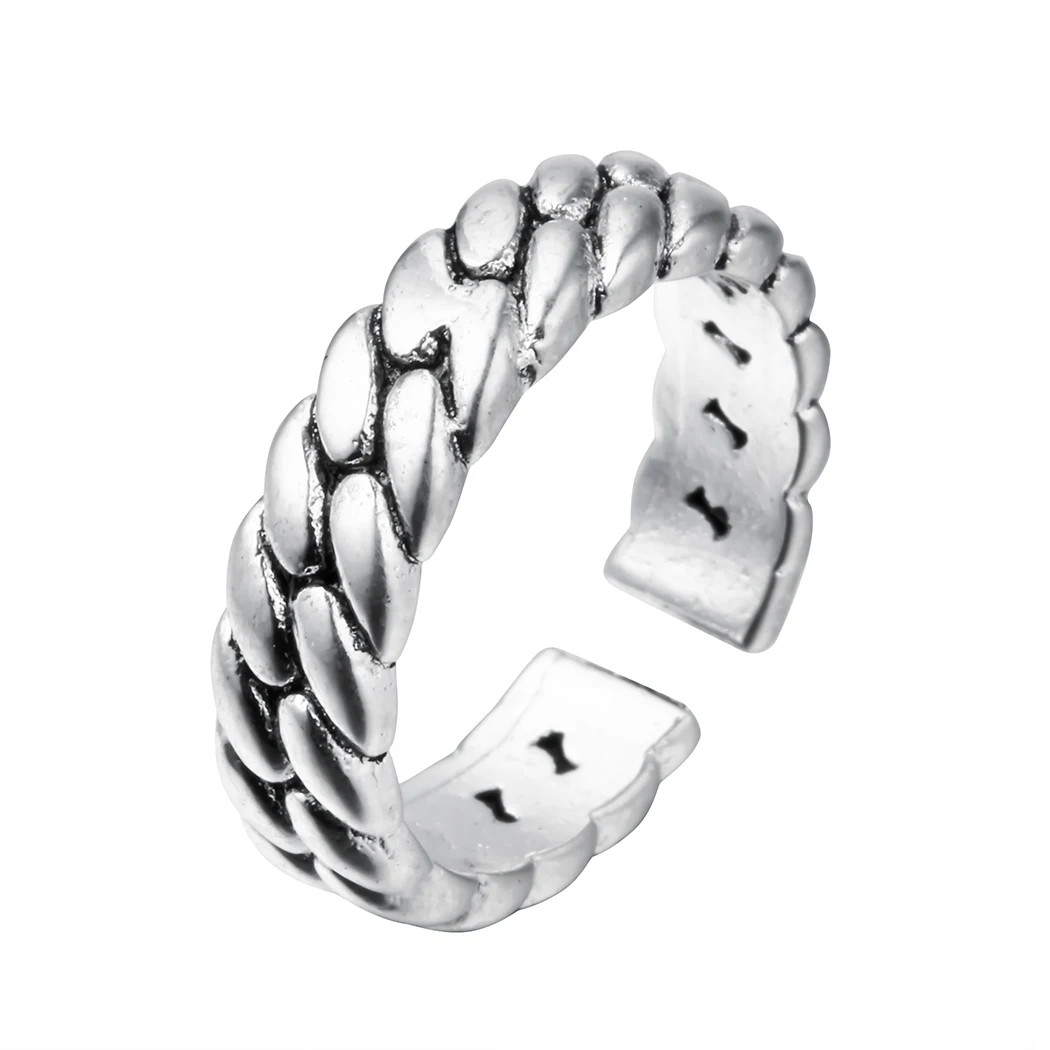 Cxwind кольцо бохо Ретро Регулируемый широкий лист Кольцо Boho Bague античный серебряный лист кольцо Листья кольца для женщин модные фаланговые ювелирные украшения кольцо перышко - Main Stone Color: CX-SR128