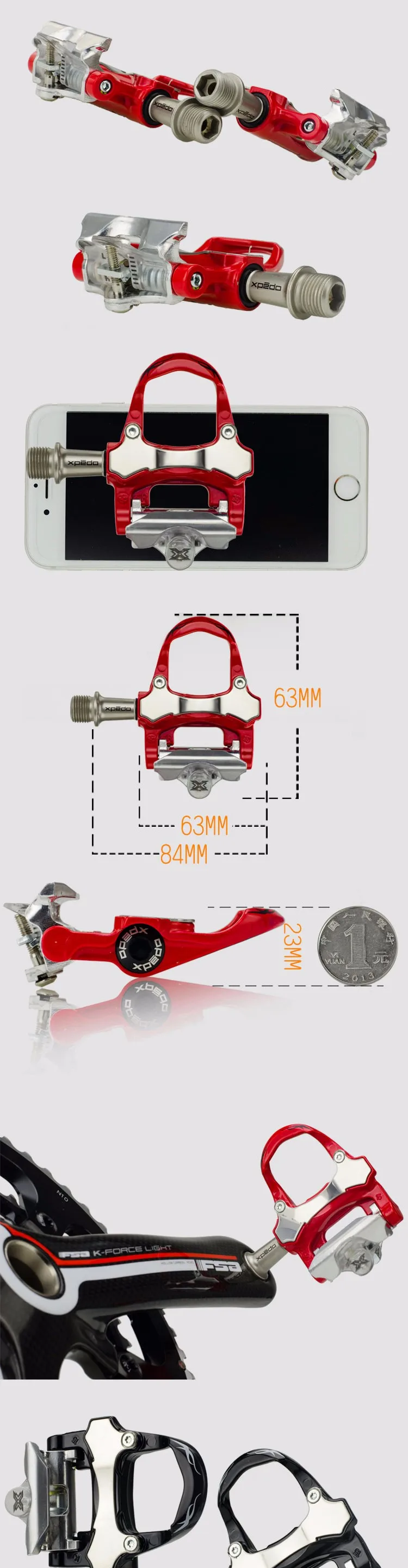Wellgo Xpedo XRF07MC, закрытые педали для шоссейного велосипеда, Совместимость с Keo, ультралегкие педали, велосипедные педали, велосипедные педали с подшипником