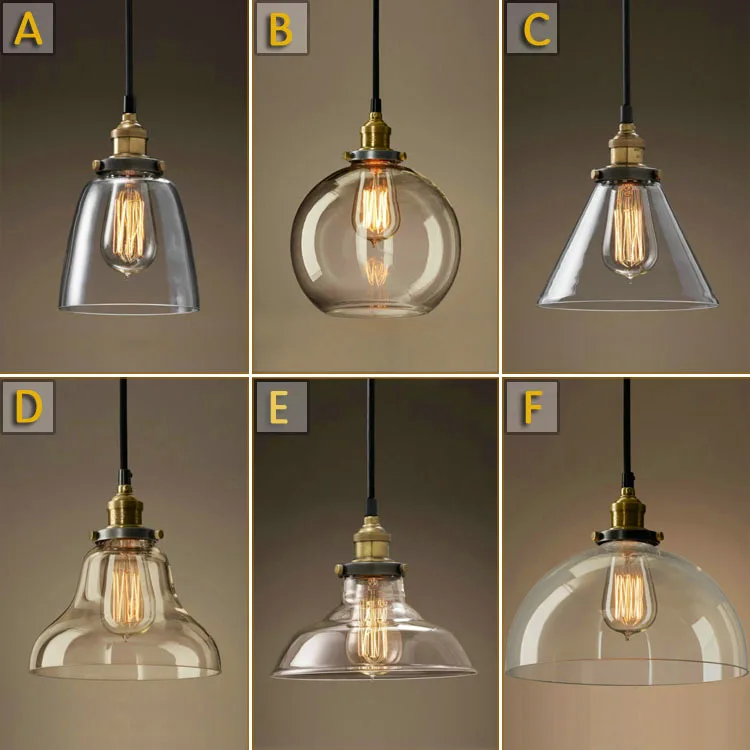

Modern Fashion American Industrial Vintage Creative Retro Loft Pendant Light Glass Bedside Aisle Restaurant Lamp Free Shipping