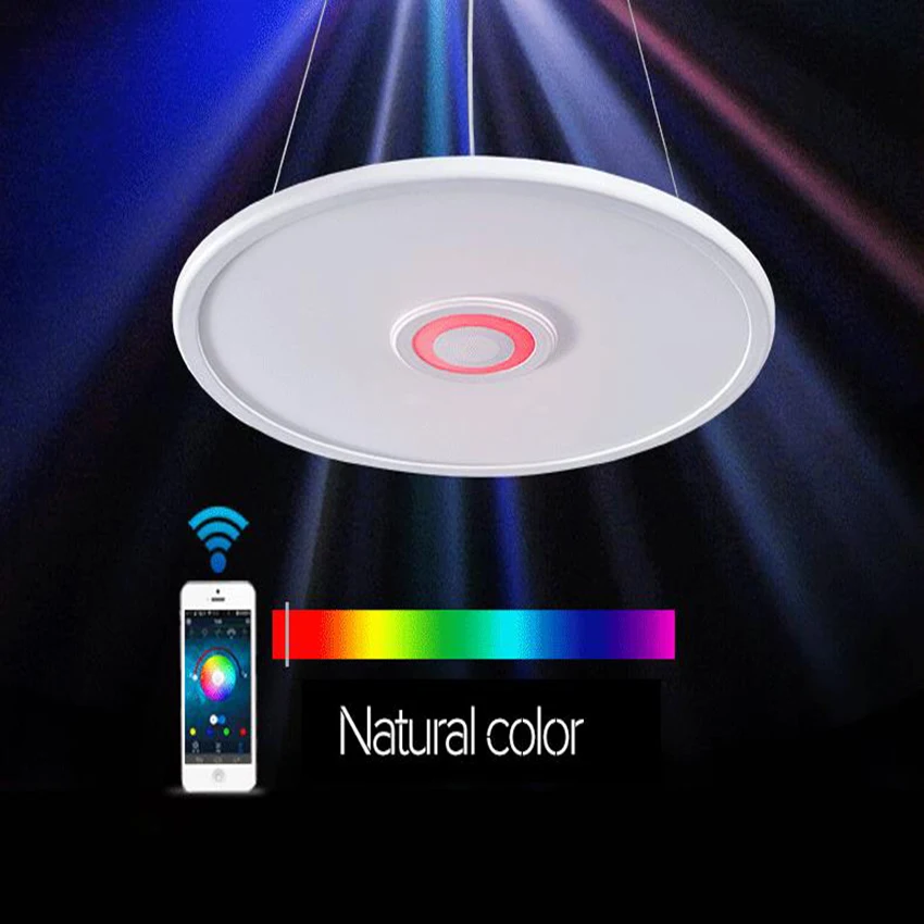 Светодиодный музыкальный потолочный светильник с Bluetooth динамиком 24 Вт 90-265 в