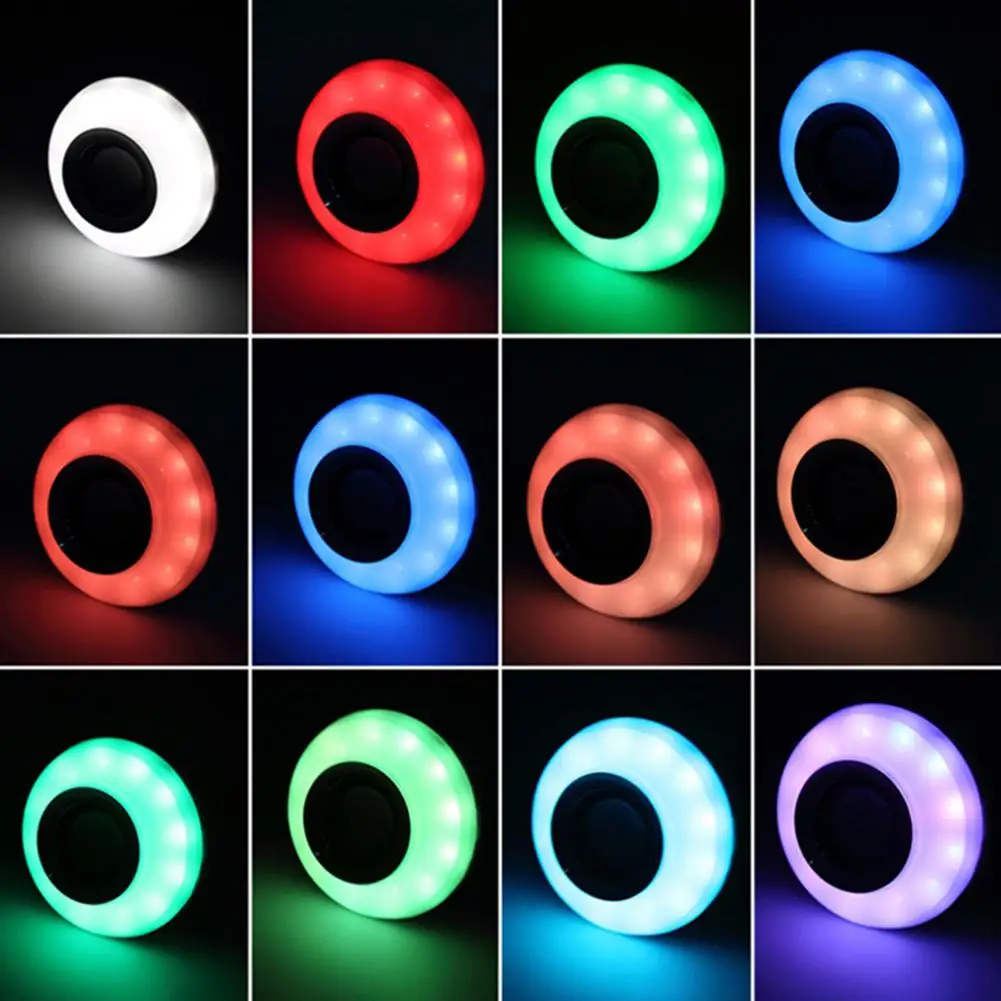 Умная E27 RGB Bluetooth Колонка Светодиодная лампа 12 Вт музыка игра диммируемая