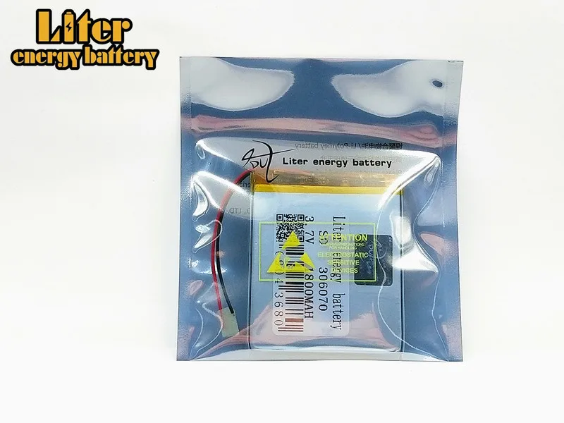 306070 3.7V 1800mAh Rechargeable li Polymer Battery For PDA GPS DVR E-Book Tablet PC Power Bank Wexler Book E6005 356070 | Электроника