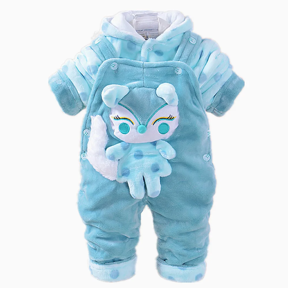 Новый стиль комплекты зимней одежды для малышей пальто с капюшоном и объемным