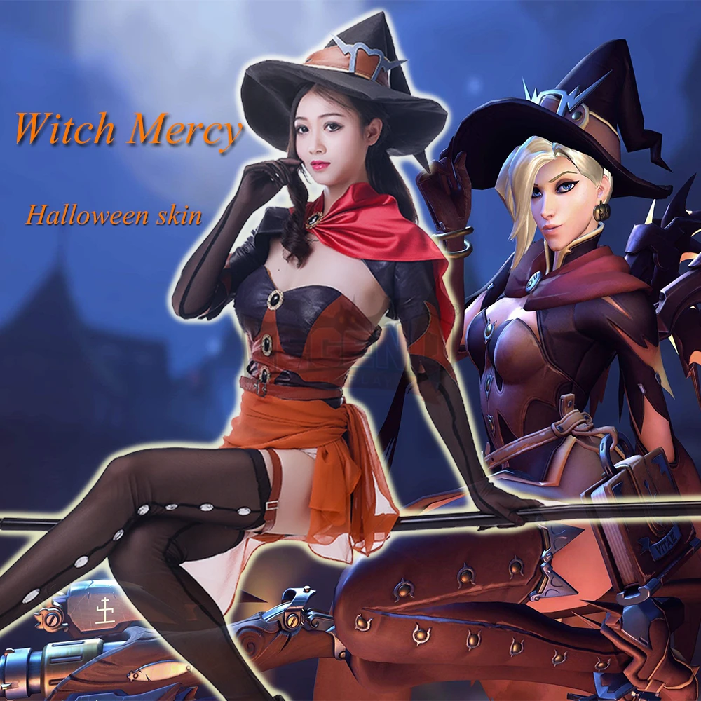 Косплэй Легенда милости костюм ангела Циглер Хэллоуин ведьмы кожи полный