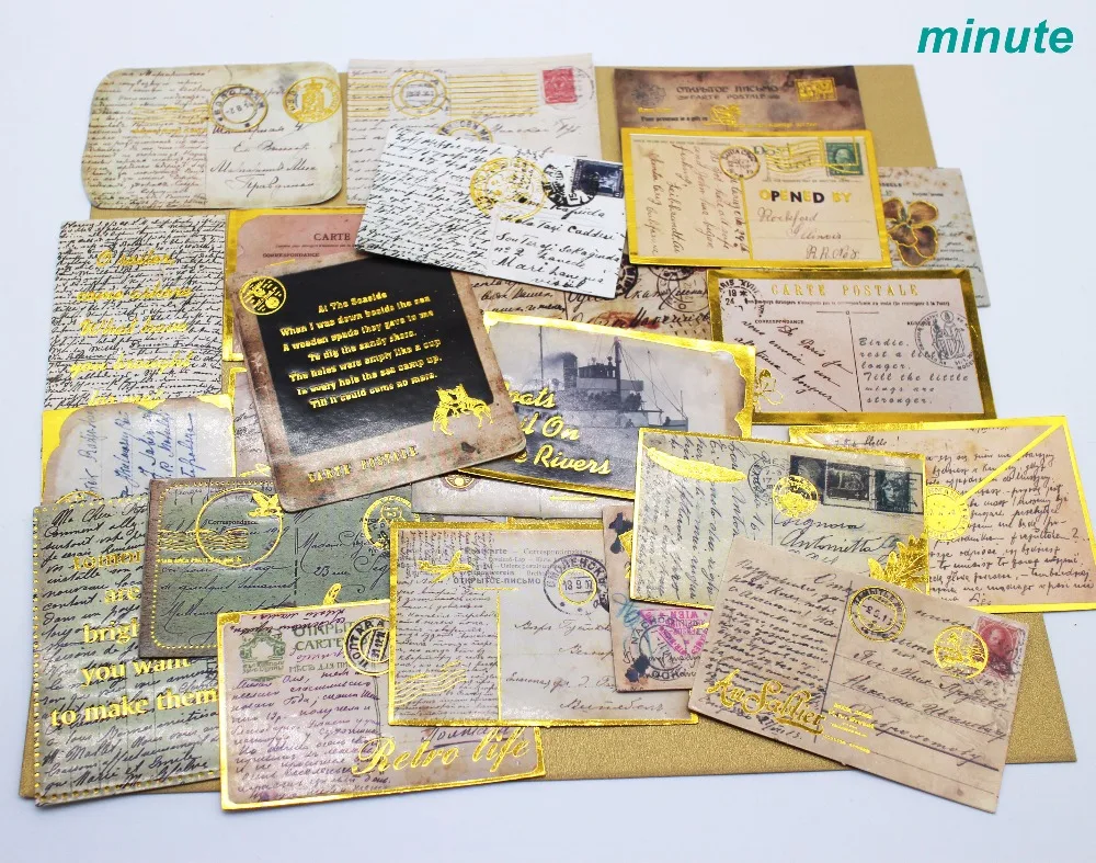 24 шт 5*5 см Фольга Glod Cardstock штампованные наклейки для DIY Скрапбукинг ежедневная