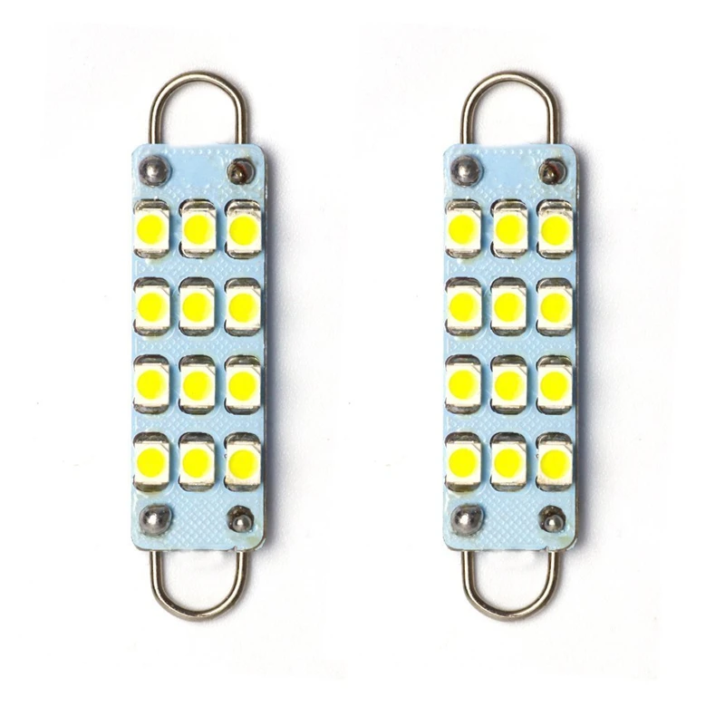 KEYECU 10 шт. белые 44 мм (1 73 дюйма) 12-SMD 1210 3528 чип жесткая петля фестон светодиодный ные