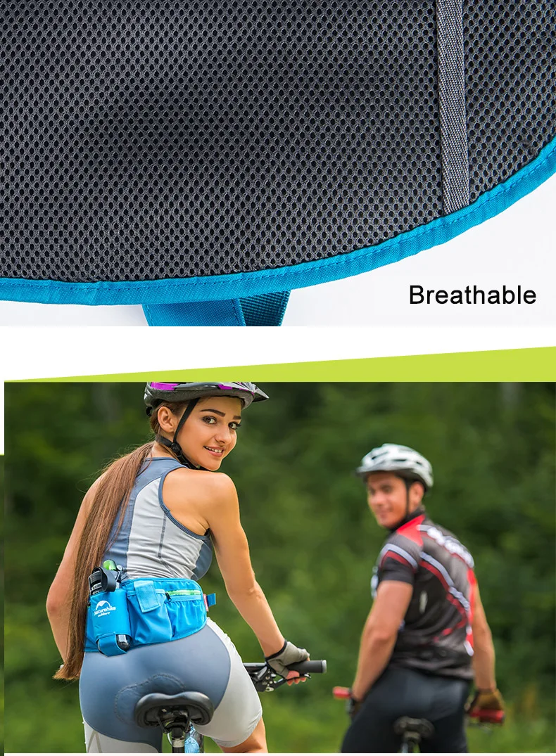 Naturehike Мужская и женская спортивная поясная сумка унисекс, сумка на пояс для бутылки воды, сумка для бега, пешего туризма, велосипедного телефона, водонепроницаемые поясные сумки черного и красного цвета