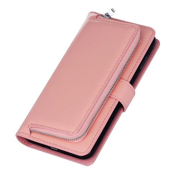 Роскошный деловой кожаный флип-чехол для iPhone 8, 7, 6 S Plus, для samsung Galaxy S8 Plus, S7, S6 edge, S5, чехол-подставка, чехлы для телефонов - Цвет: Pink