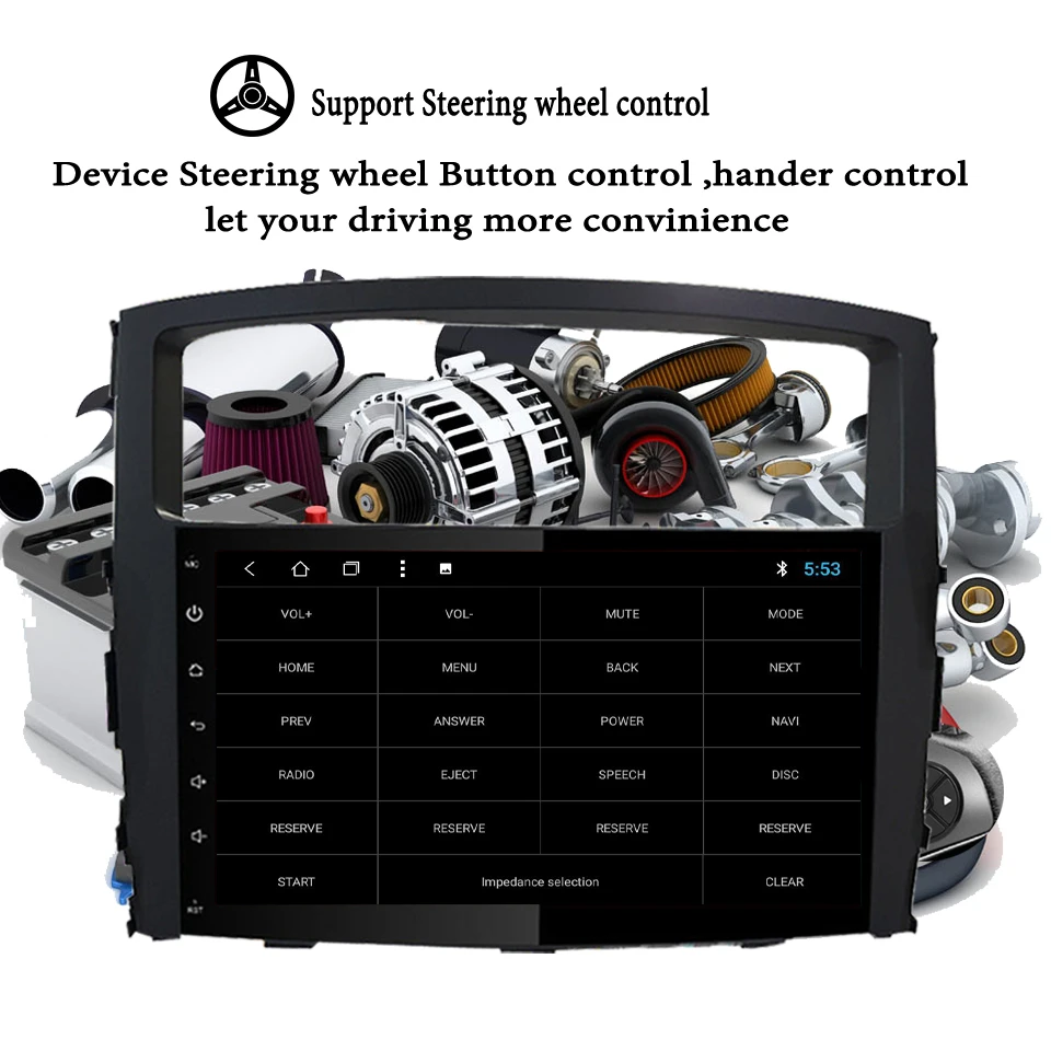9 дюймов Android 10 0 Octa 8 Core Автомобильный DVD плеер для Mitsubishi Pajero 2006 2007 2011Car радио GPS