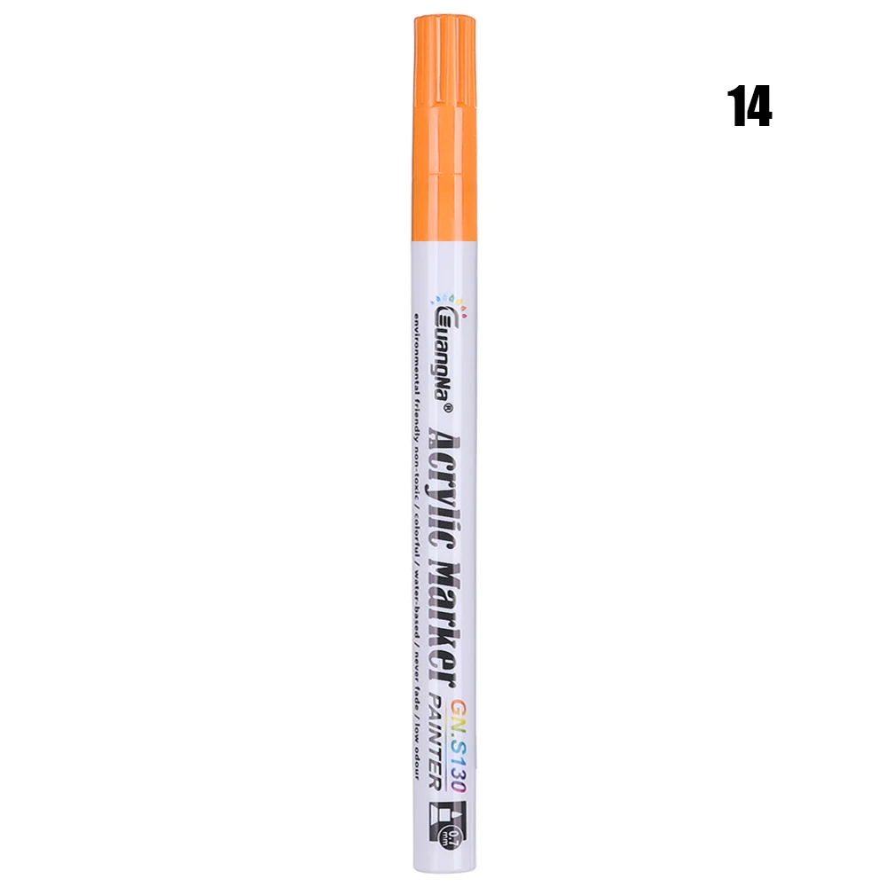 14 18 Color Metallic Micron Pen Detailed Marking Color Metal Marker For Album Black Paper Drawing School Art Supplies Paint Pens - Цвет: 14