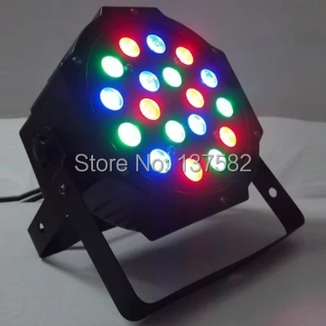 

Hot 2015!18*3W Led Stage Light High Power RGB Par Light With DMX512 Master Slave Led Flat DJ Equipments Controller,Free shipping