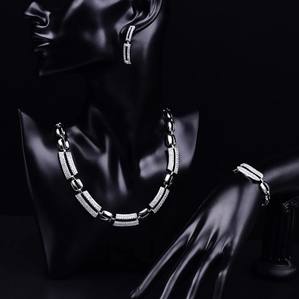 XIAGAO модные роскошные квадратные хрустальные наборы свадебных ювелирных изделий