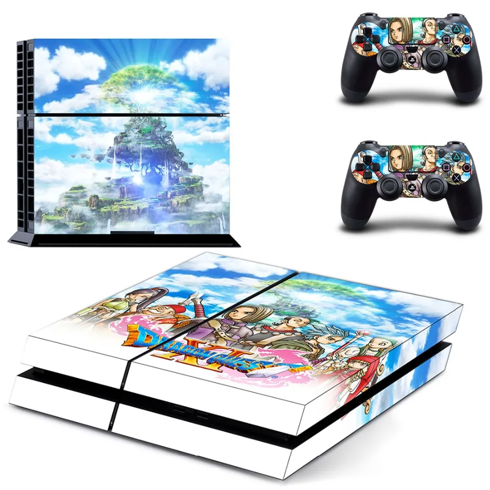 Наклейка на кожу PS4 Dragon Quest Виниловая наклейка для консоли Sony Playstation 4 и 2