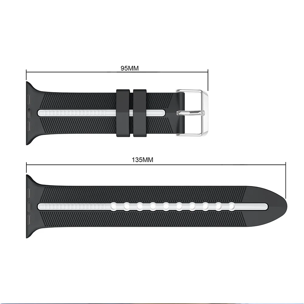 

Smart sport Rubber Watchband For Apple Watch Series 4 watchband Strap For Apple watch 42 mm Series 4 replacement wristband strap