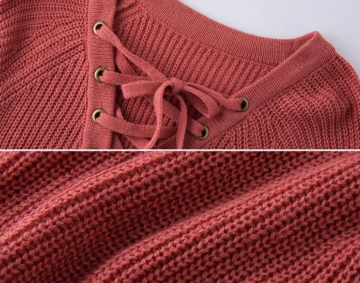 Женский трикотажный пуловер с V-образным вырезом и длинным рукавом |