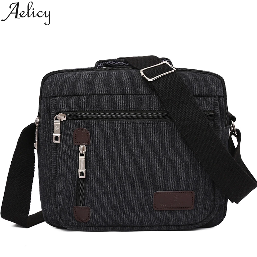 Aelicy, Хит, модная женская мужская сумка, винтажная, деловая, холщовая, через плечо, сумки через плечо, женские сумки-мессенджеры, сумка на молнии