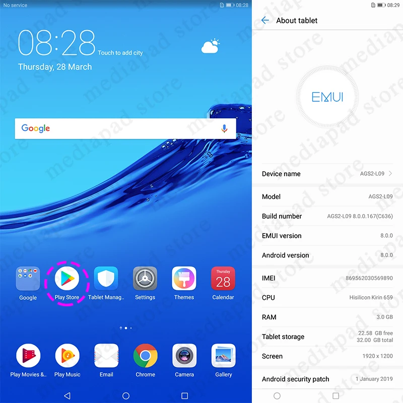 Оригинальный Планшет Huawei mediapad Enjoy 10 1 дюймовый планшет с восьмиядерным