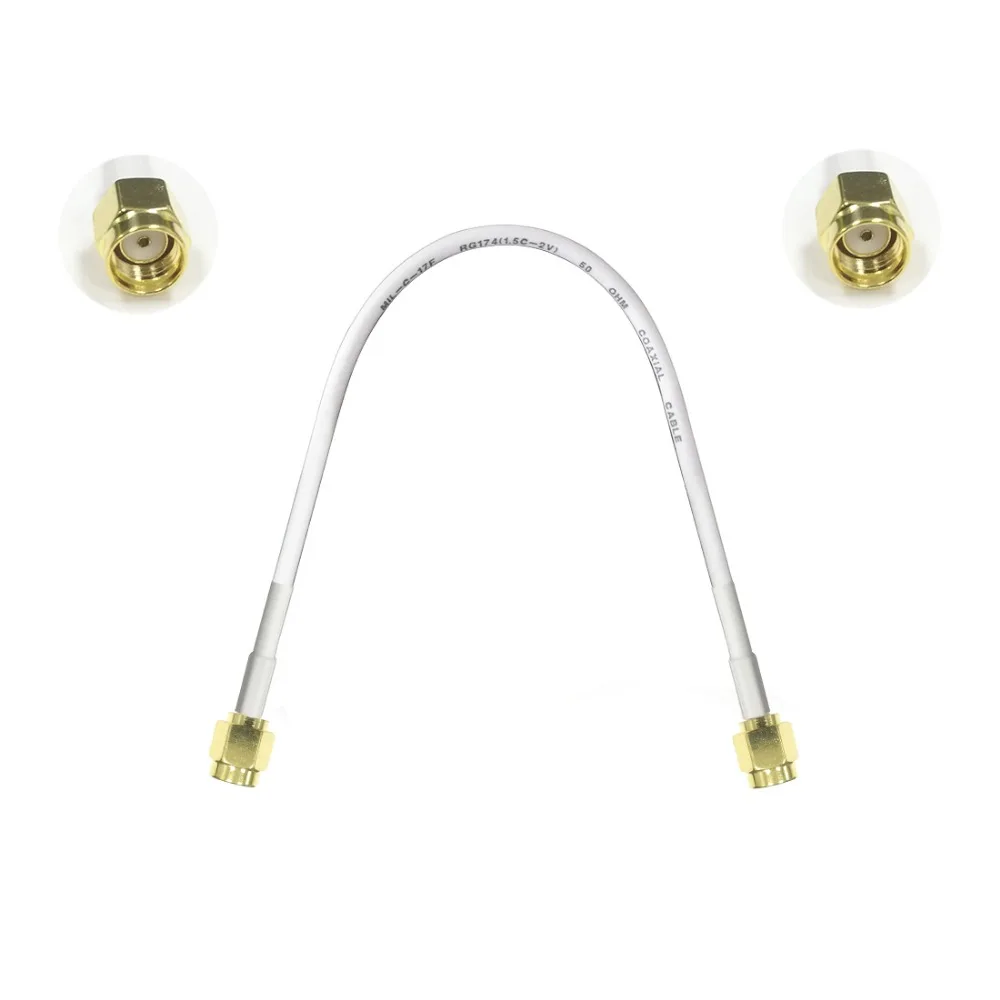 

Brand New 1PC RP-SMA male to RP-SMA male coax cable adapter plug 15/30/50/100cm low loss high quality wireless router