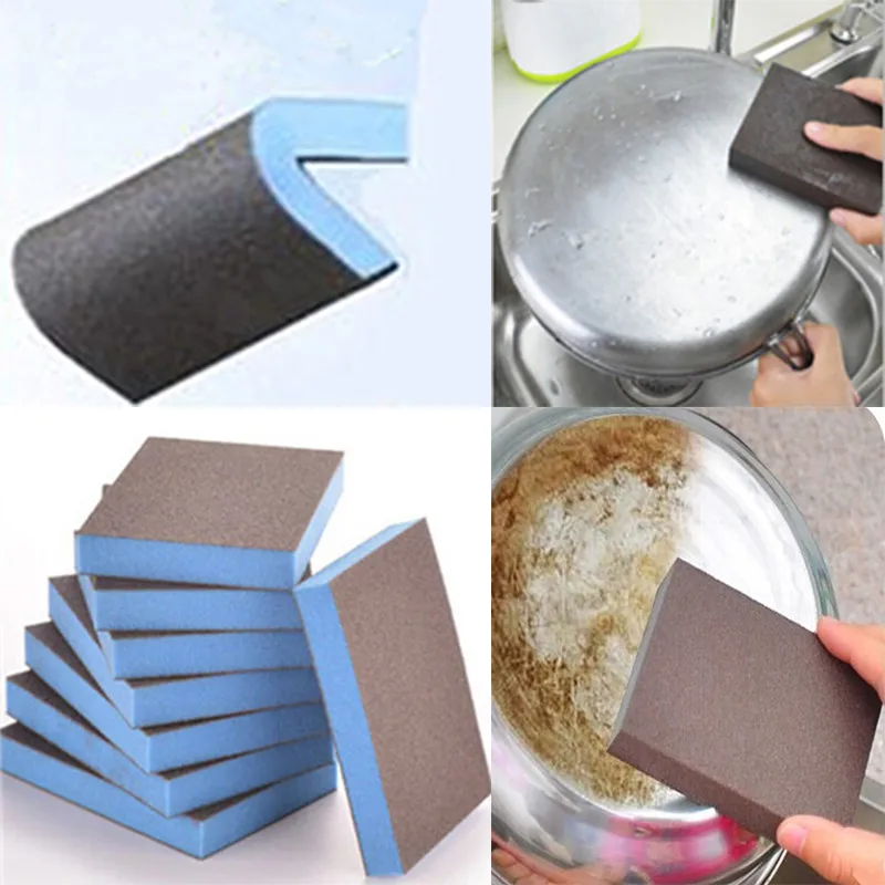 

High Quality Magic Cleaning Brush Sand Sponge Descaling Brush Kitchen Bowl Pot Pan Cleaning Sponge Tools