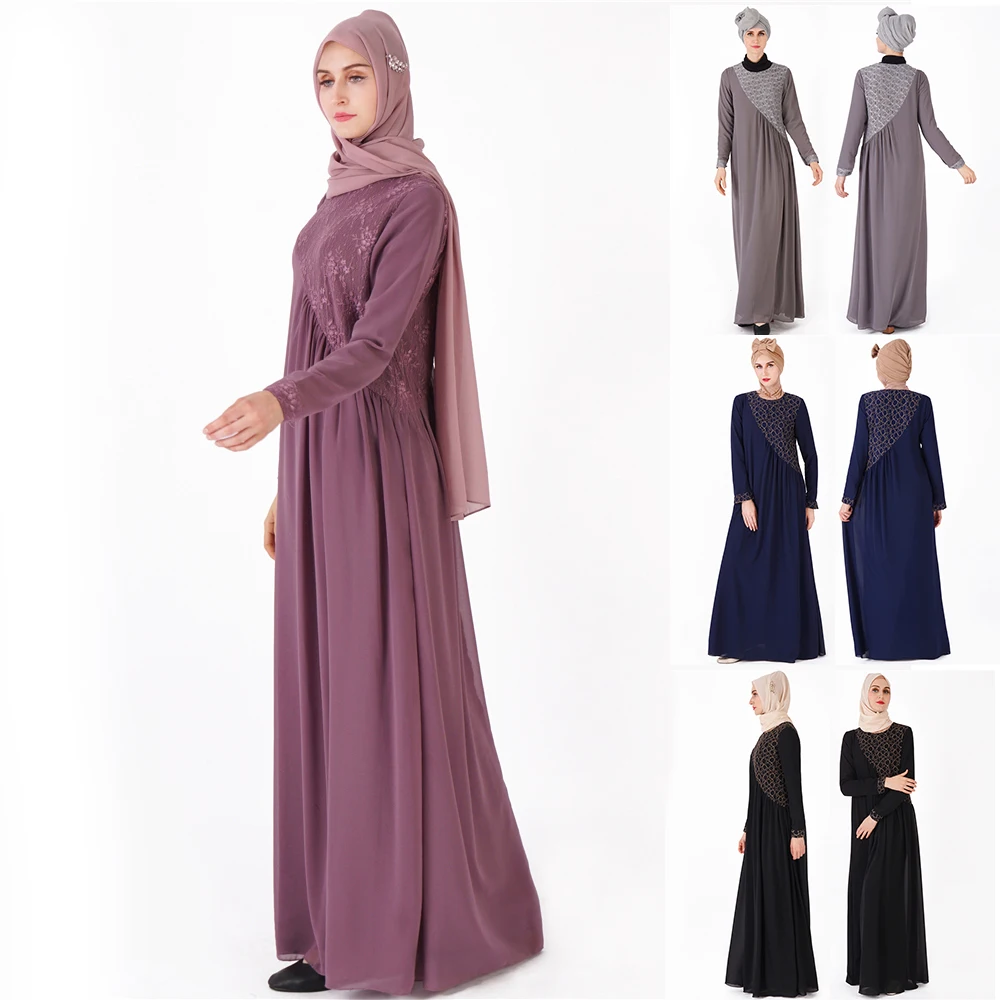 Платье Кафтан Abaya базовое платье из шифона с изнанкой на лето и весну популярное