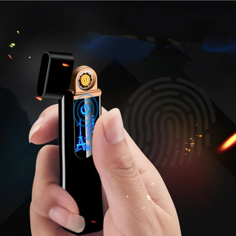USB зарядка Прикуриватель ветрозащитный негорящий бездымный электронная сигара зажигалки сенсорный датчик переключатель Зажигалка для курения