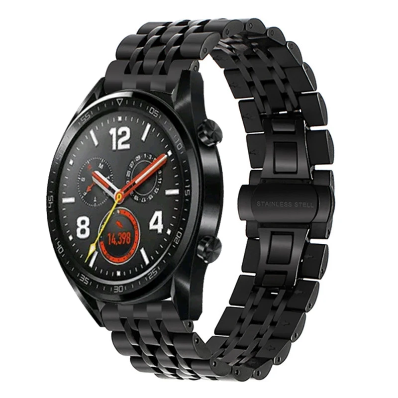 Браслет из нержавеющей стали для Huami Amazfit ремешок Bip Смарт часы stratos 2 pace GTR 47 мм 42 GTS