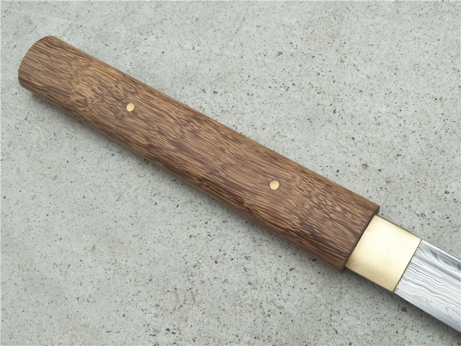 High Quality Stick Jian Sword Katana Groove Very Sharp Damascus Steel Blade Nice