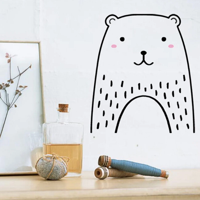 Милые животные DIY мультфильм стикер на стену для детской комнаты гостиной